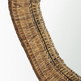 Warrick Woven Water Hyacinth Mirror by Mercana at Eve Furniture