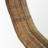 Warrick Woven Water Hyacinth Mirror by Mercana at Eve Furniture