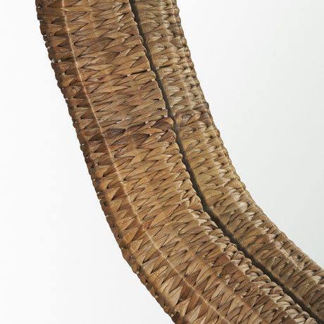 Warrick Woven Water Hyacinth Mirror by Mercana at Eve Furniture