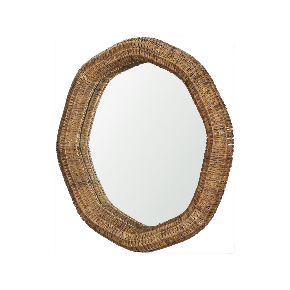 Warrick Woven Water Hyacinth Mirror by Mercana at Eve Furniture