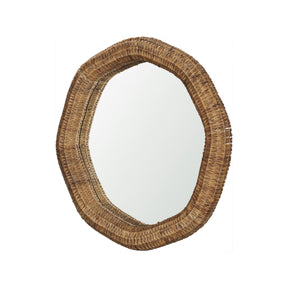 Warrick Woven Water Hyacinth Mirror by Mercana at Eve Furniture
