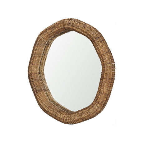 Warrick Woven Water Hyacinth Mirror by Mercana at Eve Furniture