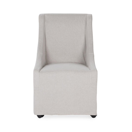Warwick Sandy Tan Dining Chair with Casters by Classic Home at Eve Furniture