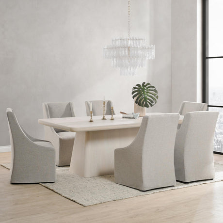 Warwick Dining Chair with Casters - Gray by Classic Home at Eve Furniture