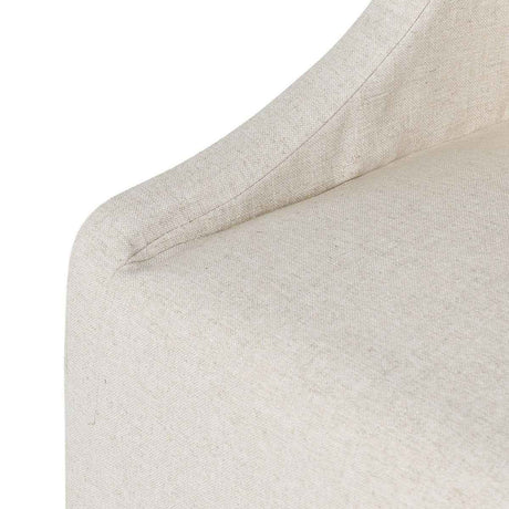 Warwick Dining Chair with Casters - Oatmeal
