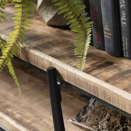 Washburne Brown/Black Console Table by Crestview at Eve Furniture