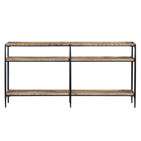 Washburne Brown/Black Console Table by Crestview at Eve Furniture