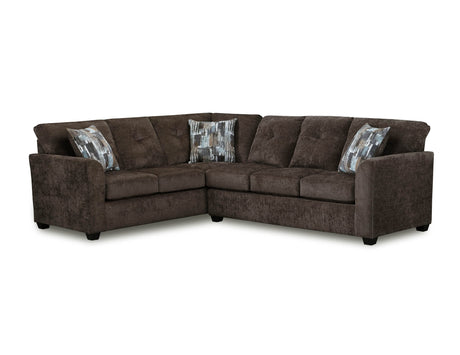 Washington Chocolate Sectional by Happy Homes at Eve Furniture