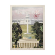 Washington DC Go USA (L) by Mercana Studio a Hand Embellished Decograph Framed Art Print by Mercana at Eve Furniture