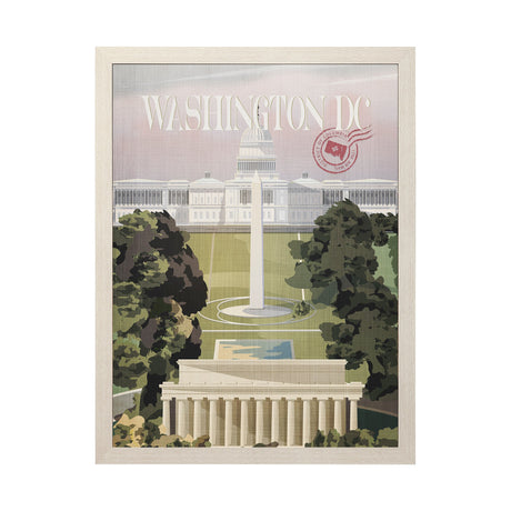 Washington DC Go USA (L) by Mercana Studio a Hand Embellished Decograph Framed Art Print by Mercana at Eve Furniture
