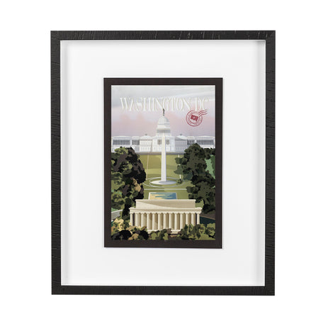 Washington DC Go USA (M) by Mercana Studio a Framed Art Print Matted under Glass by Mercana at Eve Furniture