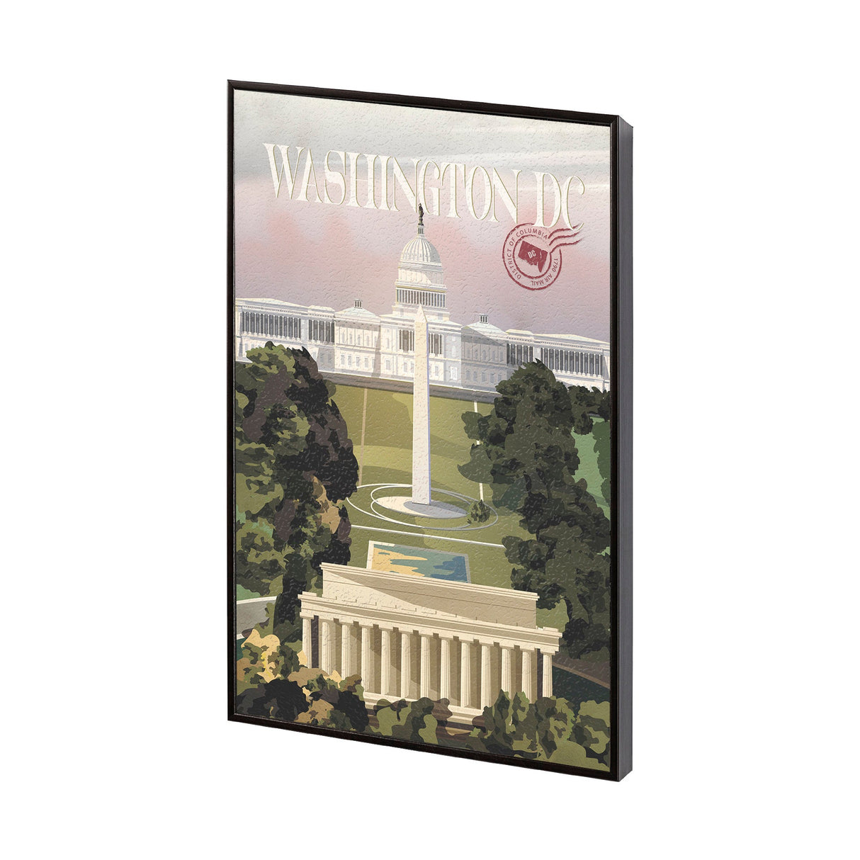 Washington DC Go USA (SM) by Mercana Studio a Hand Embellished Decograph Framed Art Print by Mercana at Eve Furniture