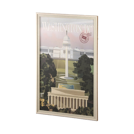 Washington DC Go USA (XL) by Mercana Studio Hand Embellished Decograph Framed Art Print under Glass by Mercana at Eve Furniture
