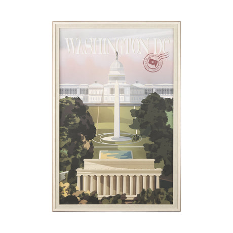 Washington DC Go USA (XL) by Mercana Studio Hand Embellished Decograph Framed Art Print under Glass by Mercana at Eve Furniture