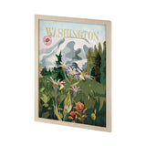 Washington Go USA (L) by Mercana Studio a Hand Embellished Decograph Framed Art Print by Mercana at Eve Furniture