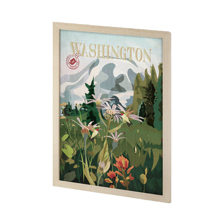 Washington Go USA (L) by Mercana Studio a Hand Embellished Decograph Framed Art Print by Mercana at Eve Furniture