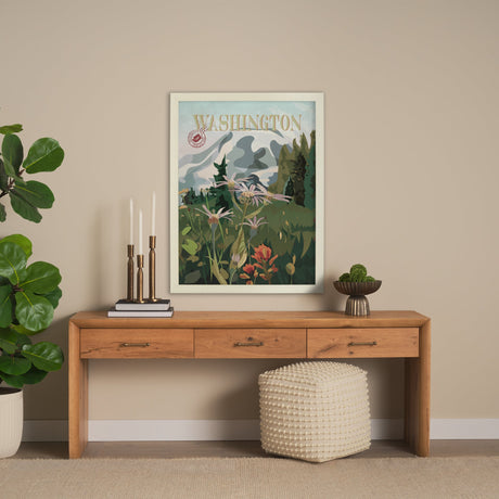 Washington Go USA (L) by Mercana Studio a Hand Embellished Decograph Framed Art Print by Mercana at Eve Furniture