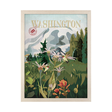 Washington Go USA (L) by Mercana Studio a Hand Embellished Decograph Framed Art Print by Mercana at Eve Furniture