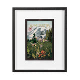 Washington Go USA (M) by Mercana Studio a Framed Art Print Matted under Glass by Mercana at Eve Furniture
