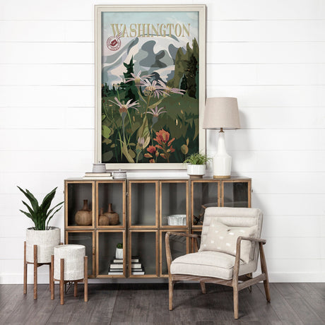 Washington Go USA (XL) by Mercana Studio a Hand Embellished Decograph Framed Art Print under Glass by Mercana at Eve Furniture