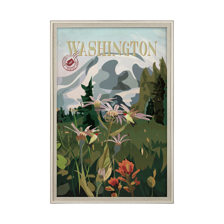 Washington Go USA (XL) by Mercana Studio a Hand Embellished Decograph Framed Art Print under Glass by Mercana at Eve Furniture