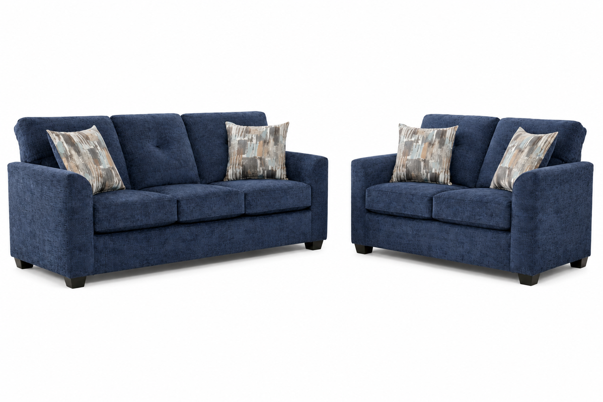 Washington Navy Sofa & Loveseat