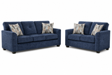 Washington Navy Sofa & Loveseat by Happy Homes at Eve Furniture