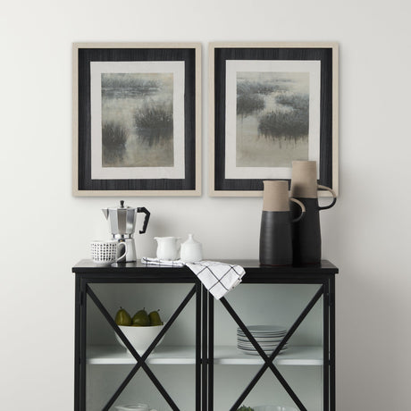 Water Grasses (Set of 2) by Mercana Studio a Hand Embellished Framed Art Print Matted under Glass by Mercana at Eve Furniture