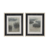 Water Grasses (Set of 2) by Mercana Studio a Hand Embellished Framed Art Print Matted under Glass by Mercana at Eve Furniture