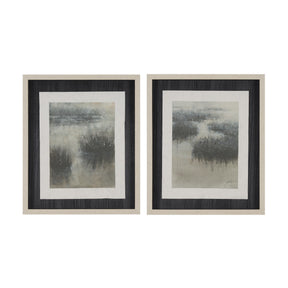 Water Grasses (Set of 2) by Mercana Studio a Hand Embellished Framed Art Print Matted under Glass by Mercana at Eve Furniture