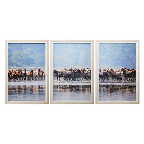 Water Horses II C by PHBurchett a Framed Photo Art Print Matted under Glass by Mercana at Eve Furniture