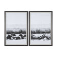 Water Horses III 1 by PH Burchett a Hand Embellished Textured Framed Photo Art Print Matted under Gl by Mercana at Eve Furniture
