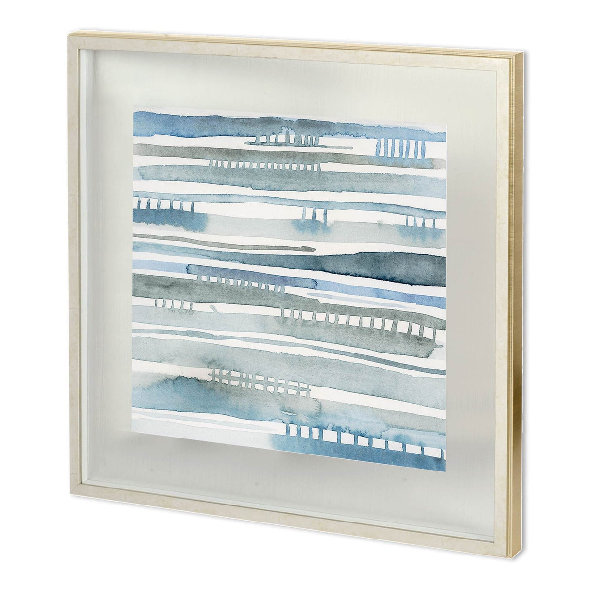 Water Patterns I by Mercana Studio a Hand Embellished Textured Framed Art Print Matted under Glass by Mercana at Eve Furniture