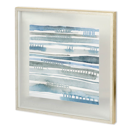 Water Patterns I by Mercana Studio a Hand Embellished Textured Framed Art Print Matted under Glass by Mercana at Eve Furniture