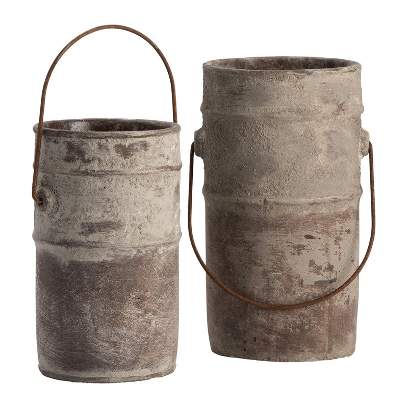 Water Rust Water Pails (Set of 2) by Crestview at Eve Furniture