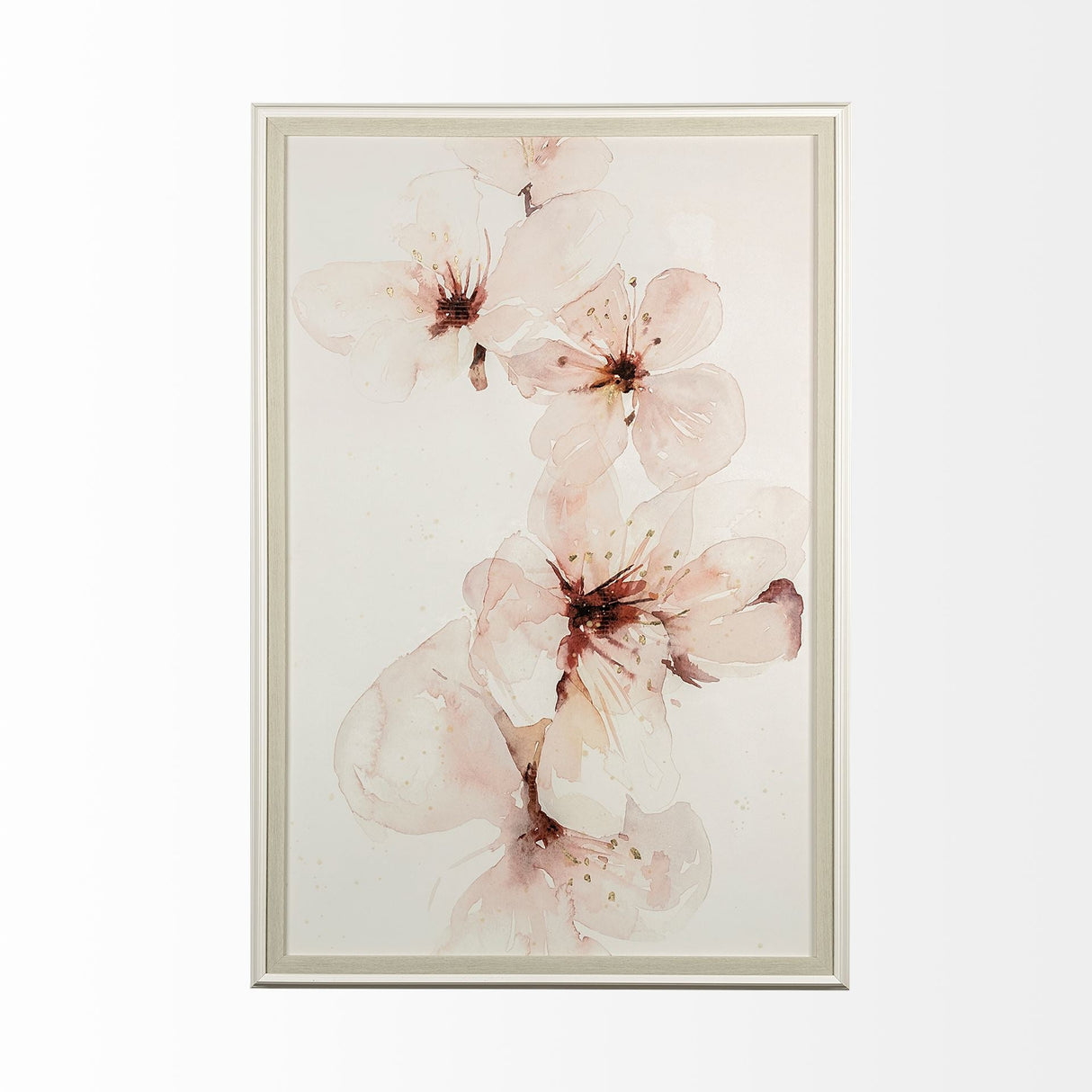 Watercolor Blossoms III by PI Studio a Hand Embellished Textured Framed Art Print Matted under Glass by Mercana at Eve Furniture