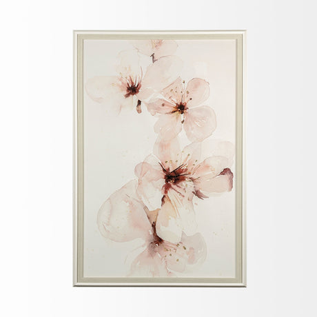 Watercolor Blossoms III by PI Studio a Hand Embellished Textured Framed Art Print Matted under Glass by Mercana at Eve Furniture