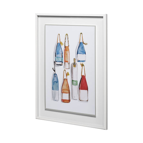 Watercolor Buoys I by Jenifer Paxton Parker a Framed Art Print Matted under Glass by Mercana at Eve Furniture
