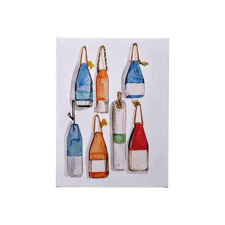 Watercolor Buoys I by Jennifer Paxton Parker a Hand Embellished Textured Canvas by Mercana at Eve Furniture