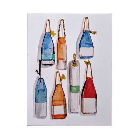 Watercolor Buoys I by Jennifer Paxton Parker a Hand Embellished Textured Canvas by Mercana at Eve Furniture