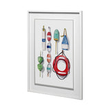 Watercolor Buoys II by Jenifer Paxton Parker a Framed Art Print Matted under Glass by Mercana at Eve Furniture