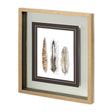 Watercolor Plumes I by Grace Popp a Hand Embellished Textured Framed Art Print Matted under Glass by Mercana at Eve Furniture