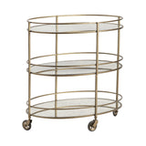 Waterford Gold/Clear Bar Cart by Crestview at Eve Furniture