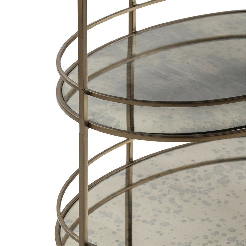 Waterford Gold/Clear Bar Cart by Crestview at Eve Furniture