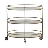 Waterford Gold/Clear Bar Cart by Crestview at Eve Furniture
