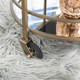 Waterford Gold/Clear Bar Cart by Crestview at Eve Furniture