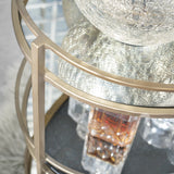 Waterford Gold/Clear Bar Cart by Crestview at Eve Furniture