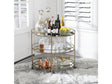 Waterford Gold/Clear Bar Cart by Crestview at Eve Furniture