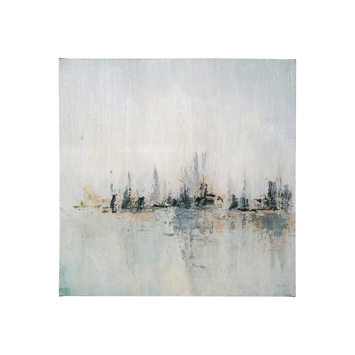 Waterfront I by Jonathan Klassen a Hand Embellished Textured Canvas by Mercana at Eve Furniture