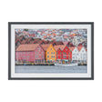 Waterfront in Bergen, Norway by Richard Silver Textured Framed Photo Print Matted under Glass by Mercana at Eve Furniture